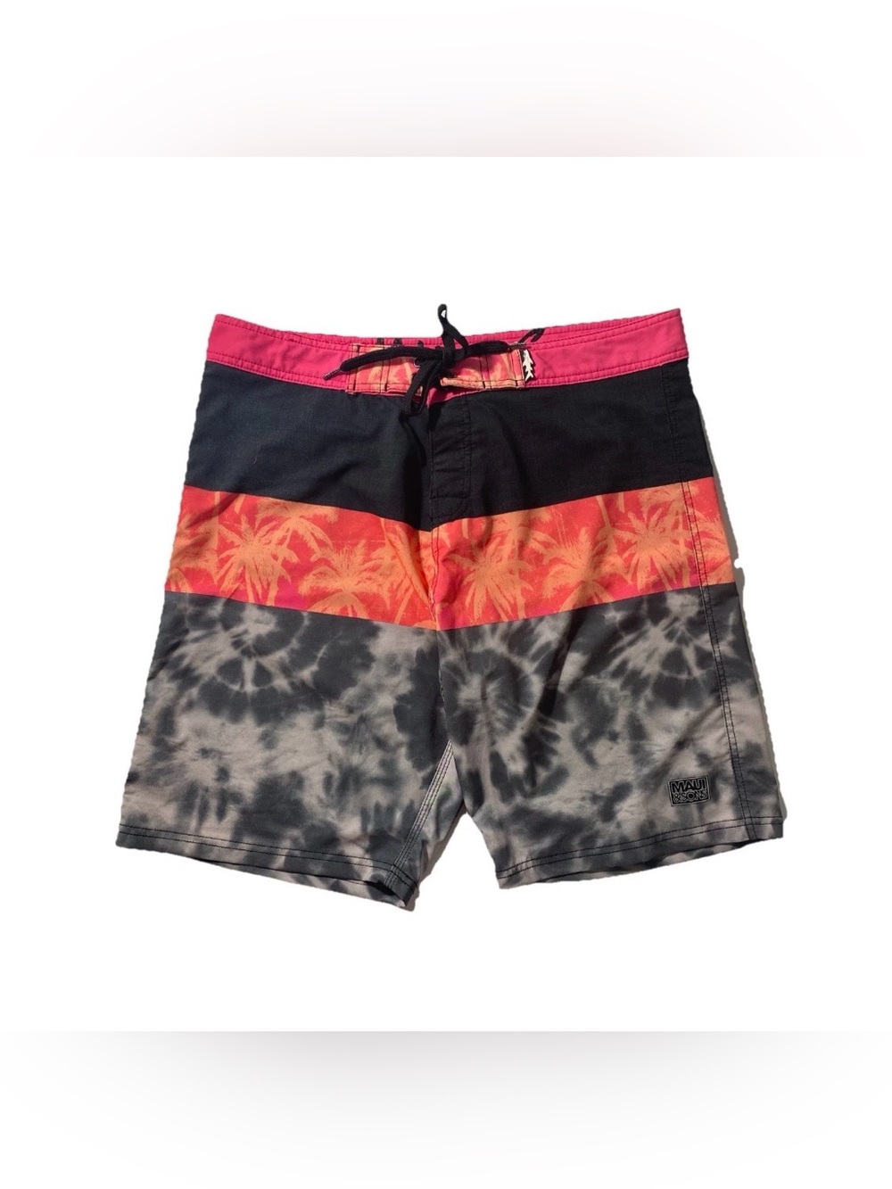 GOOD SIZE 36 Mens Maui And Sons Boardshorts 4 Way Stretch 9"I Polyester Bld Gray